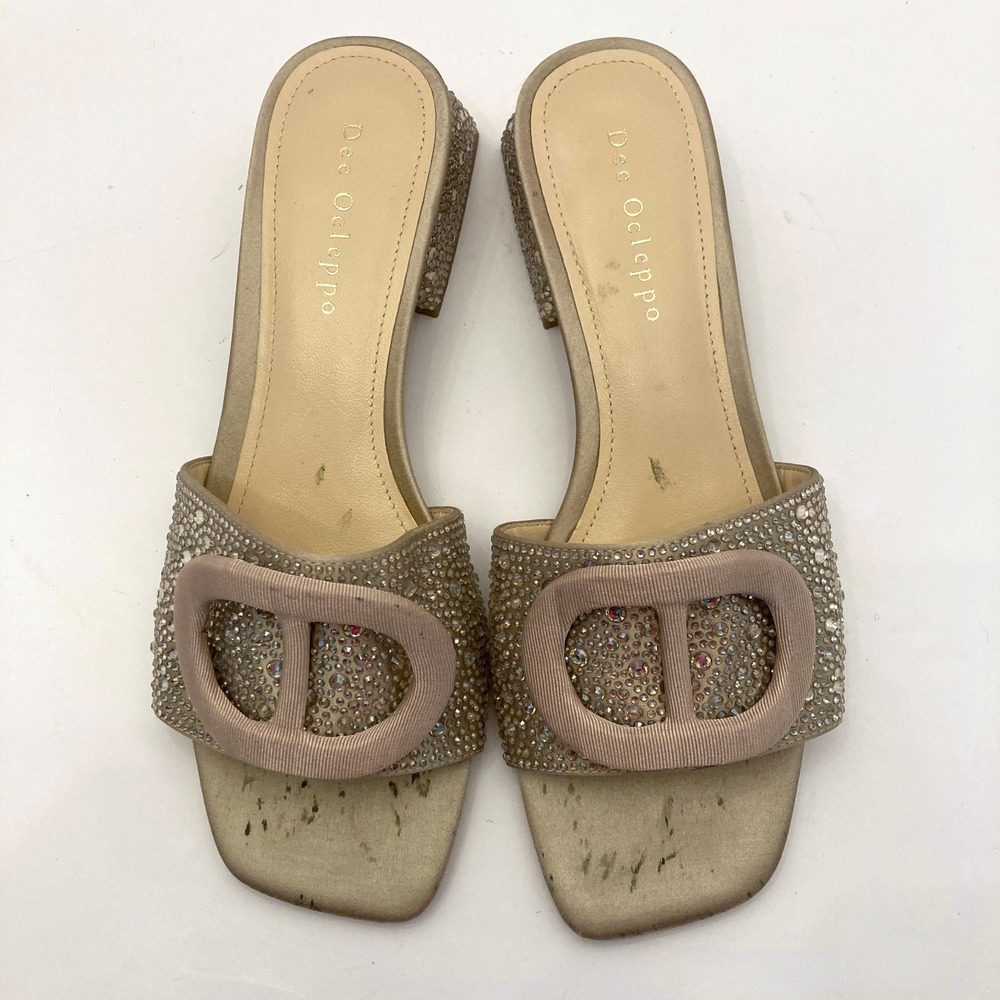 Dee Ocleppo Dizzy Rhinestone Sandal Womens 6.5 M Champagne Rhinestones